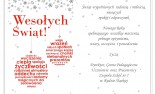 Świąt wypełnionych  radością  i miłością,  niosących spokój i odpoczynek. Szczęśliwego Nowego Roku